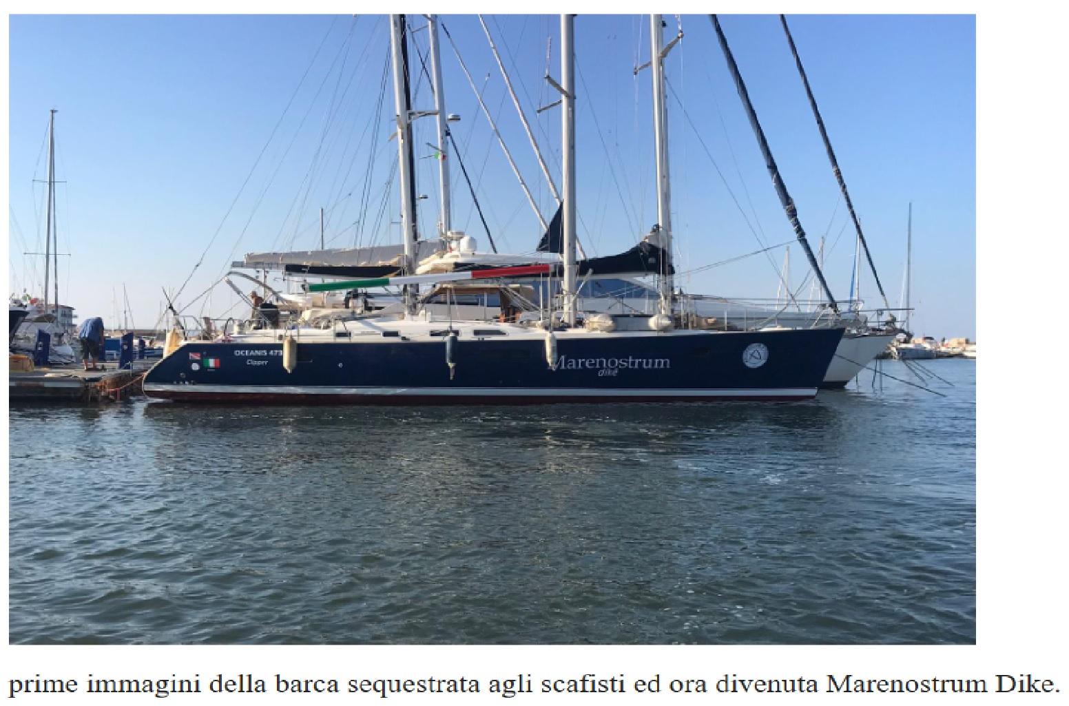 Domani Sabato 30 Settembre salperà da Catania Marenostrum Dike