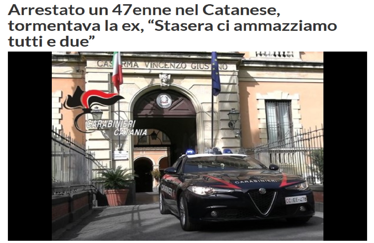 I Carabinieri Della Stazione Di Piazza Verga Hanno Arrestato Un Enne