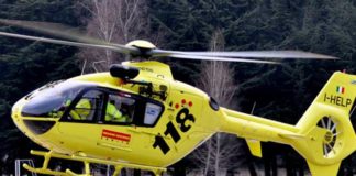 Lipari, donna incinta trasferita d’urgenza all’ospedale di Milazzo 118-elicottero