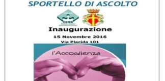 Inaugurazione dello sportello Cirs, prevista per martedi 15