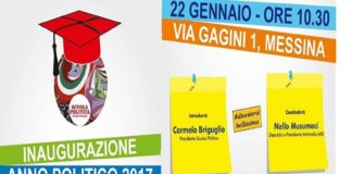 Messina: Scuola Politica, il gruppo Briguglio-Musumeci inaugura il nuovo anno