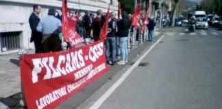 Protesta innanzi la Prefettura di Messina, per la vertenza sulla vigilanza privata