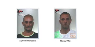 ESEGUITI DUE ARRESTI SU ORDINANZA PER TENTATO FURTO IN ABITAZIONE. Esposito-Maccari
