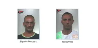 ESEGUITI DUE ARRESTI SU ORDINANZA PER TENTATO FURTO IN ABITAZIONE. Esposito-Maccari
