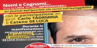 Venerdì 20 ottobre: alle ore 16.30, la convention di Cateno De Luca al Teatro Vittorio Emanuele di Messina con il prof. Carlo Taormina