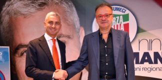 Gianfranco Rotondi (ex ministro), in conferenza stampa a Messina