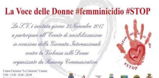 A Catania, fino alle ore 20 di oggi: “La Voce delle Donne #femminicidio #STOP”
