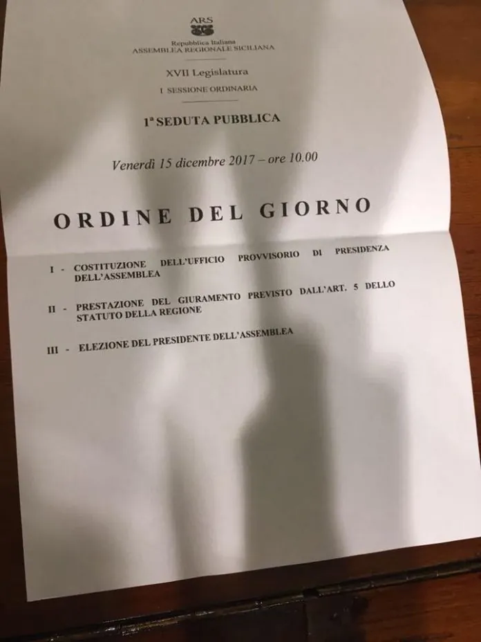 ordine del giorno