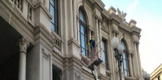 In piazza Antonello a Messina: intervento di messa in sicurezza sul prospetto, di Palazzo dei Leoni