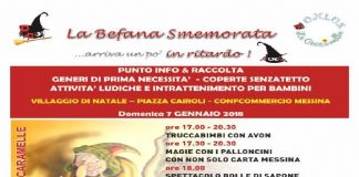 Domani (7 gennaio 2018), a Messina: “La Befana smemorata”, a cura dell’Associazione ” Le Coccinelle onlus”