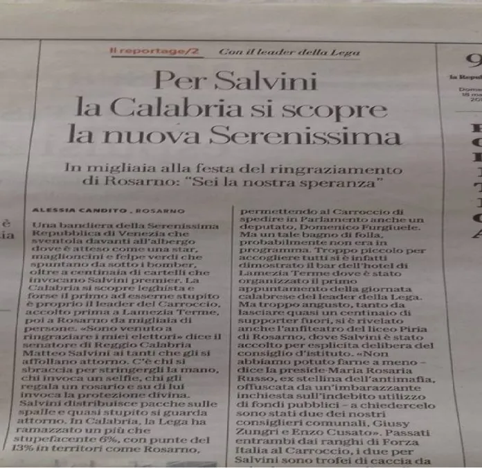 salvini calabria