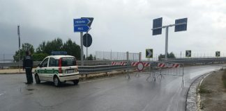 Panoramica dello Stretto (Messina): chiuso un tratto della sede stradale, compreso tra Torrente Pace e Torrente Guardia