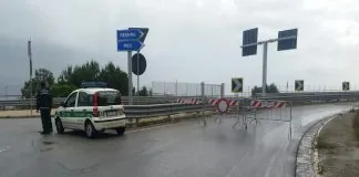 Panoramica dello Stretto (Messina): chiuso un tratto della sede stradale, compreso tra Torrente Pace e Torrente Guardia