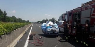 Tragico schianto sulla Autostrada A1, nel territorio di Roccasecca