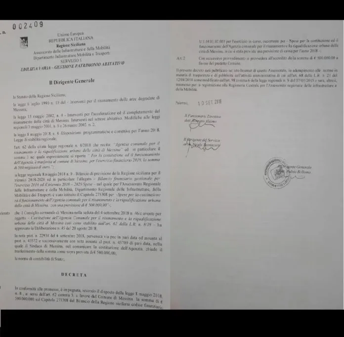decreto regione