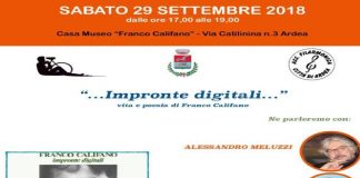 Ad Ardea: sabato 29 settembre alle ore 17, “Impronte digitali”