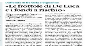 Cateno De Luca (sindaco di Messina), sugli ex assessori De Cola e Signorino: “Padre perdonali perché non sanno quello che hanno fatto e non sanno quel che dicono”