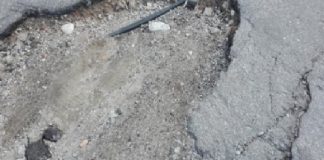 Il sopralluogo nella strada statale 113/dir, a Marmora