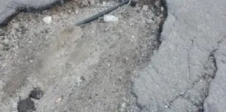 Il sopralluogo nella strada statale 113/dir, a Marmora