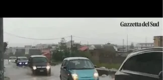 A Messina, una domenica di pioggia intensa con alberi caduti e strade allegate