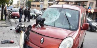 Sul viale Europa a Messina: gravissimo incidente, di una moto contro un’auto
