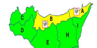 Allerta meteo di colore giallo, per domani lunedì 10 dicembre a Messina