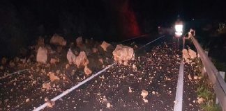 Ennesima frana a Capo Alì: la strada statale 114, è stata interdetta in entrambi i sensi di marcia