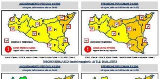 Fino alle ore 24 di domani, allerta meteo Arancione