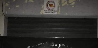 La saracinesca del Circolo Peppino Impastato, di Rifondazione comunista a Messina