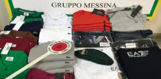 A Messina, i finanzieri hanno sequestrato un ingente numero di capi d’abbigliamento