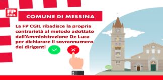 Comune di Messina, la FP CGIL ribadisce la propria contrarietà al metodo adottato dall’Amministrazione De Luca