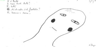 “Questo disegno è di Angela Lucanto, una bambina di 6 anni della provincia di Milano a cui nel 1995 una psicologa chiese di disegnare un fantasma”