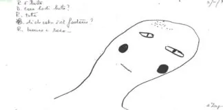 “Questo disegno è di Angela Lucanto, una bambina di 6 anni della provincia di Milano a cui nel 1995 una psicologa chiese di disegnare un fantasma”