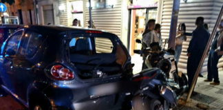 Un nuovo incidente stradale stasera in città, questa volta lo scontro è avvenuto in via Cesare Battisti, fronte largo Seggiola