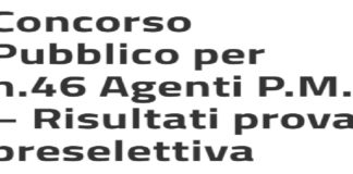 Sono 186 i candidati che hanno superato la prima prova (scritta) selettiva nell’ambito della selezione per la futura assunzione di 46 agenti nel Corpo di Polizia Municipale, a Messina