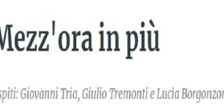 Il tema dell’approvazione del Fondo salva-Stati o del suo possibile rinvio è al centro della puntata di “Mezz’ora in più”, in onda oggi, domenica 1 dicembre, a partire dalle 14.30