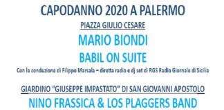 Capodanno 2020 a Palermo: piazza Giulio Cesare… Mario Biondi e Babil on Suite, con la conduzione di Filippo Marsala – diretta radio e dj set di RGS Radio Giornale di Sicilia