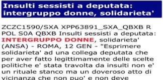 “Esprimere solidarietà ad una collega deputata, che per avere fatto scelte politiche è stata travolta da insulti non è un rituale stanco, ma un doveroso atto di vicinanza che non puo’ e non deve mancare mai”