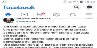 “Caro Sindaco Cateno De Luca, Alessandro Russo non ha bisogno di un DANTE causa per esprimere opinioni o scrivere proposte di delibera”