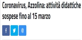 E’ ufficiale, per l’emergenza Coronavirus: scuole e atenei, saranno chiusi in tutta Italia