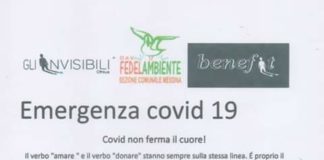 La O.D.V. ‘Fedelambiente’ Onlus, in collaborazione con ‘Benefit’ e ‘Gli Invisibili’ Onlus di Messina, già operanti da tempo sul territorio, ha creato una rete di sostegno alle famiglie in notevoli difficoltà economiche durante la crisi causata dal Coronavirus ‘Covid-19’