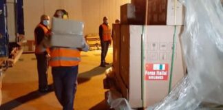 Covid 19: un altro cargo dalla Cina è giunto con materiale sanitario della Regione