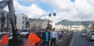 Ripartiti i lavori all’incrocio di viale Giostra con Viale Aranci…, a Messina