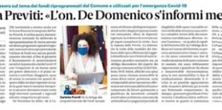 “Non è mia intenzione alimentare polemiche con l’Assessora Carlotta Previti, né abbassarmi ai suoi toni, fuori dalle righe e non certamente istituzionali, evidentemente frutto dell’esempio che il vertice di questa Giunta continua a dare”