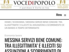 Assunzioni, a tempo determinato, alla Messinaservizi Bene Comune: “Il CDA deve fare non uno ma due passi in dietro, modificare il bando e dimettersi”