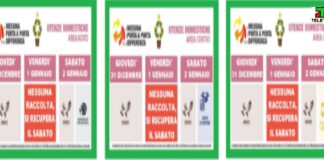 Messinaservizi Bene Comune comunica i calendari per la raccolta di rifiuti dal 31 dicembre al 2 gennaio