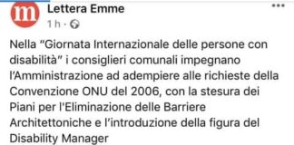 #NessunoEscluso: “con questo hashtag è partita il 3 dicembre, in occasione della Giornata Internazionale delle persone con #disabilità, l’azione sinergica del #Movimento5Stelle a tutela dei diritti delle persone con disabilità, un’iniziativa su scala nazionale”