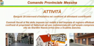 I finanzieri del Comando Provinciale di Messina, nell’ambito dell’azione a tutela delle entrate per il contrasto dell’evasione fiscale, a valle di un mirato piano di intensificazione dei controlli nell’area jonica della provincia peloritana, hanno scoperto l’evasione al Fisco di oltre 1 milione di euro
