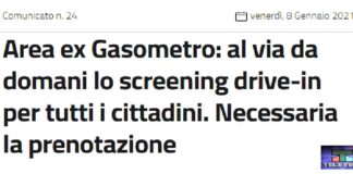 La campagna screening Covid-19 rivolta a tutta la popolazione cittadina sarà avviata domani, sabato 9, nell’area ex Gasometro di Messina