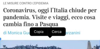 Italia chiusa da oggi per pandemia: «Mezzo Paese va in zona rossa (Emilia-Romagna, Friuli-Venezia Giulia, Lazio, Lombardia, Piemonte, Veneto, Toscana, Marche, Puglia, Trento e Bolzano) e mezzo in zona arancione (Basilicata da domani, Campania, Abruzzo, Calabria, Liguria, Molise, Sicilia, Umbria e Valle d’Aosta)»